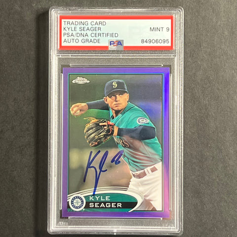 2012 Topps Chrome #219 Kyle Seager Signed Card PSA Slabbed Auto GRADE 9 Mariners