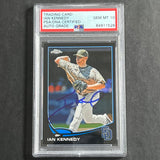 2013 Topps Chrome #MB-22 Ian Kennedy Signed Card PSA Slabbed Auto Grade 10 Padres