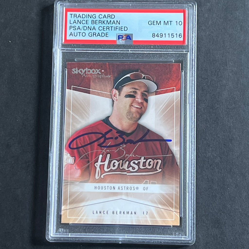 Lance Berkman Autographed Fleer Card