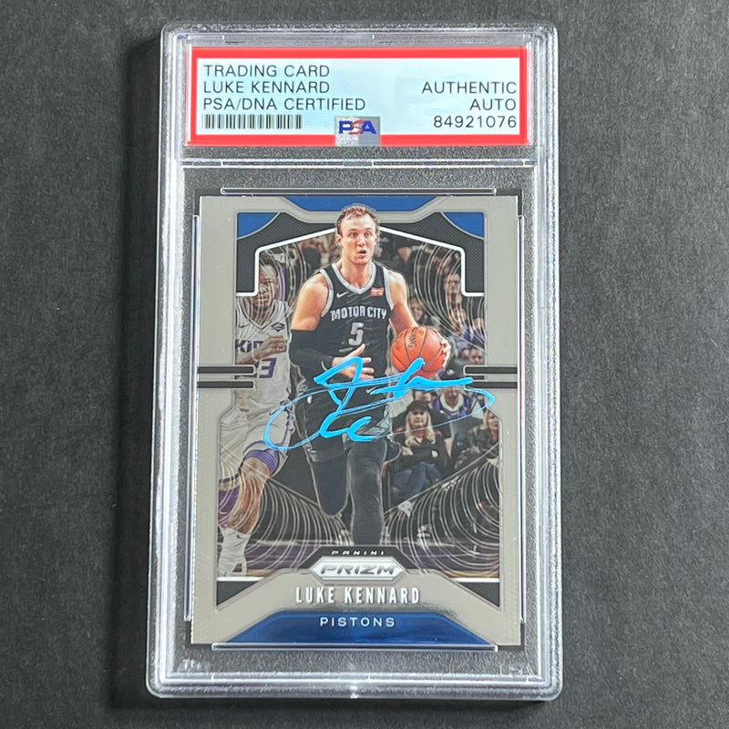 2018-19 Panini Prizm #93 Luke Kennard Signed Rookie Card AUTO PSA Slabbed Pistons