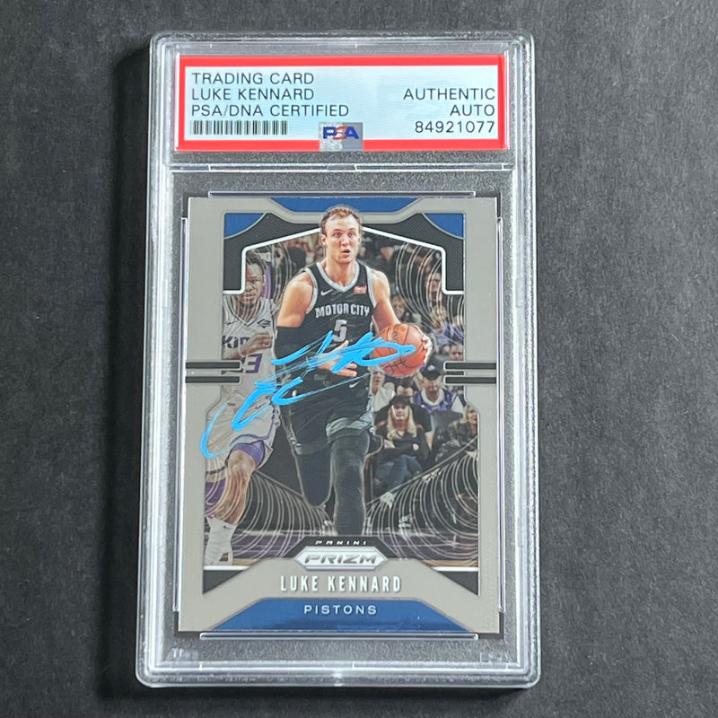 2018-19 Panini Prizm #93 Luke Kennard Signed Rookie Card AUTO PSA Slabbed Pistons