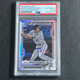 2021 Bowman Chrome #BDC-84 Benny Montgomery Signed Card PSA Slabbed Rockies