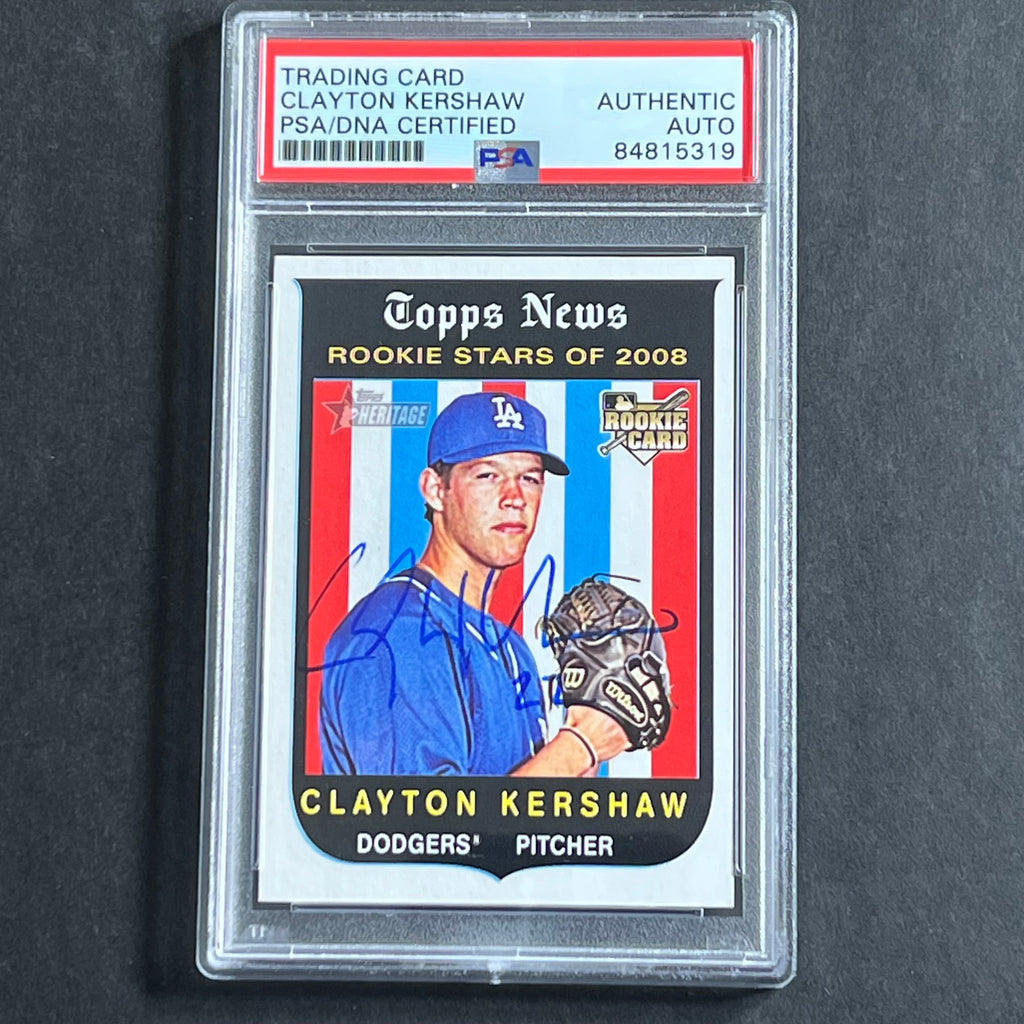 Clayton Kershaw Memorabilia, Autographed Clayton Kershaw