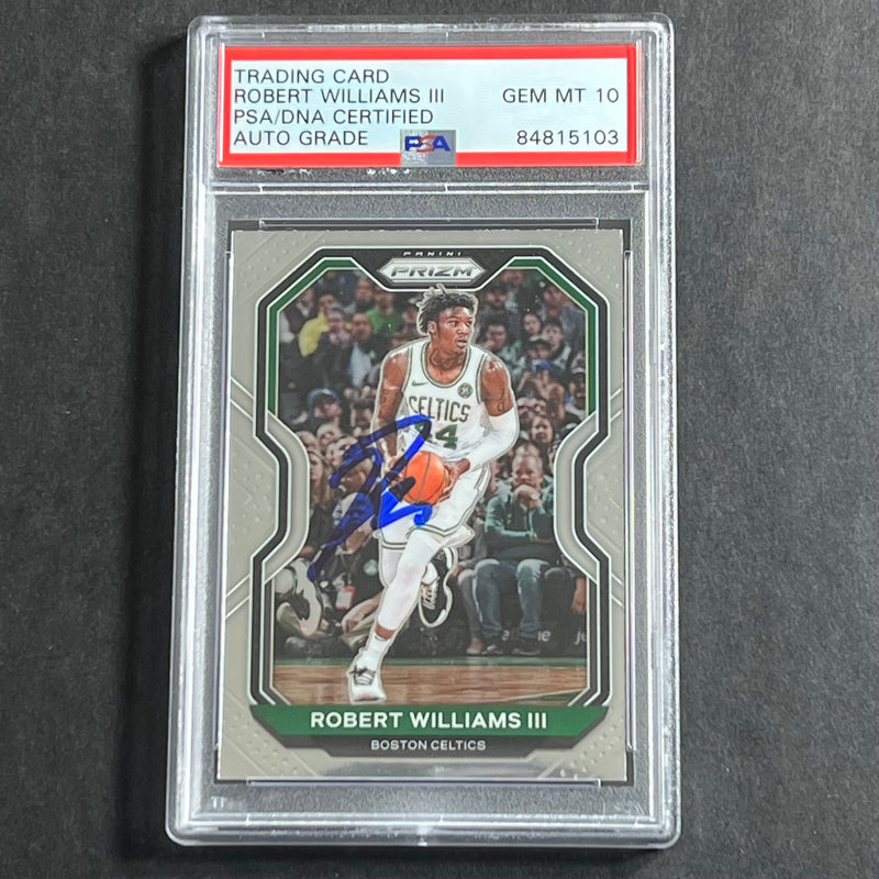 2020-21 Panini Prizm #35 Robert Williams III Signed Card PSA Slabbed Auto Grade 10 Celtics