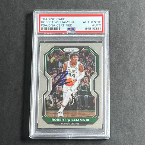 2020-21 Panini Prizm #35 Robert Williams III Signed Card PSA Slabbed Celtics