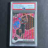 2020-21 Panini Mosaic #136 Keldon Johnson Signed Card Auto Grade 10 PSA Slabbed Spurs