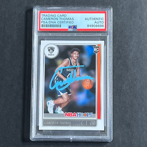 2021-22 Panini Hoops #231 Cameron Thomas Signed Card PSA/DNA Encapsulated