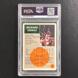 1991 Front Row Draft Pick #30 Richard Dumas Signed Card AUTO 10 PSA Slabbed Suns Oklahoma State RC