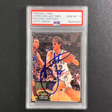 1992 Topps Stadium Club #206 Christian Laettner Signed Card AUTO 10 PSA/DNA Slabbed Timberwolves