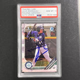 2018 Topps First Bowman Chrome #BCP-33 Julio Rodriguez Signed Card PSA Slabbed AUTO 10 Mariners