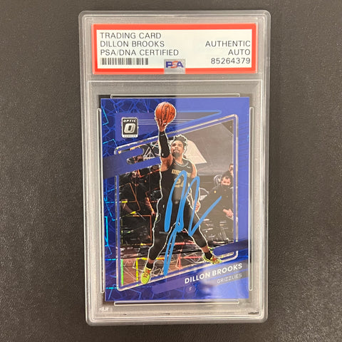 2021-22 Panini Donruss Optic #136 Dillon Brooks Signed Card AUTO PSA Slabbed Grizzlies