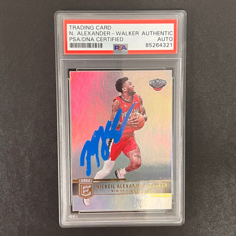 2021-22 Donruss Elite Basketball #107 Nickeil Alexander-Walker Signed Card AUTO PSA Slabbed Pelicans