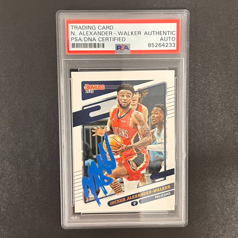 2021-22 Donruss Basketball #170 Nickeil Alexander-Walker Signed Card AUTO PSA Slabbed Pelicans