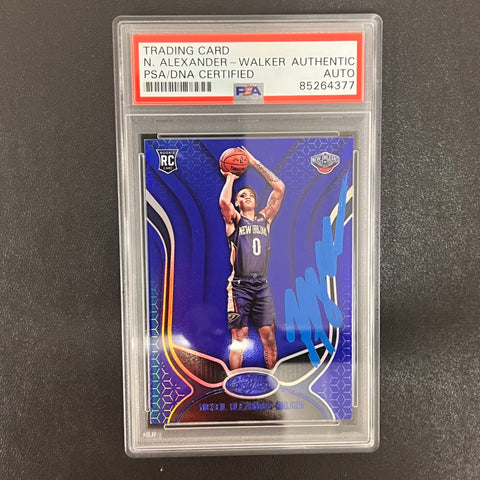 2019-20 Panini Certified #166 Nickeil Alexander Walker Signed Card AUTO PSA Slabbed RC Pelicans