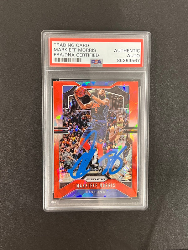 2019-2020 Panini Prizm #245 Markieff Morris Signed Card AUTO PSA Slabbed Pistons