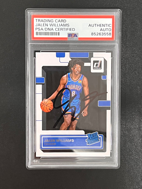 2022-2023 Panini Donruss Basketball #212 Jalen Williams Signed Card PSA AUTO Slabbed Thunder