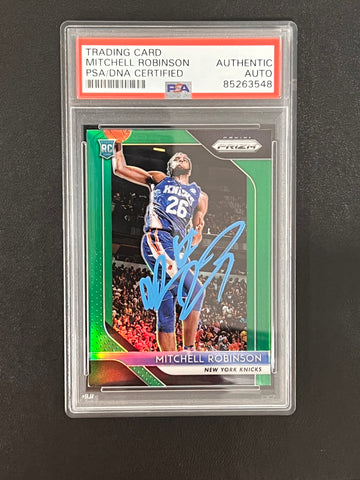 2018-19 Panini Prizm #227 Mitchell Robinson Signed Card AUTO PSA Slabbed Knicks RC