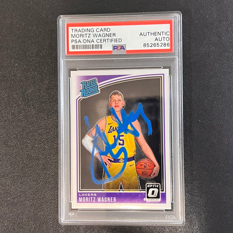 2018-19 Panini Donruss Rated Rookie #197 Moritz Wagner Signed Card AUTO PSA Slabbed RC Lakers