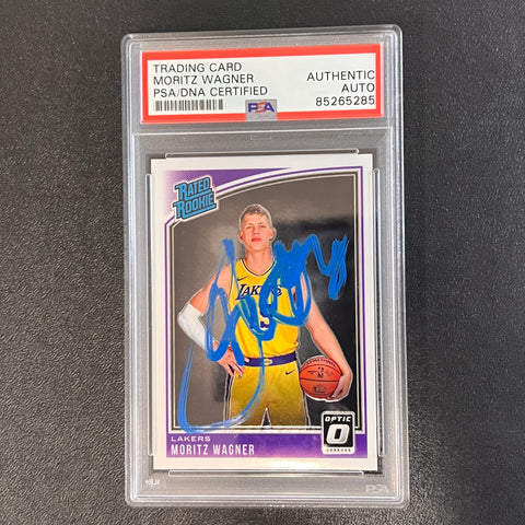 2018-19 Panini Donruss Rated Rookie #197 Moritz Wagner Signed Card AUTO PSA Slabbed RC Lakers