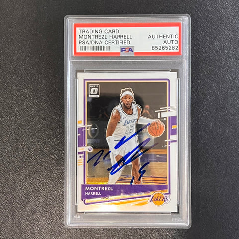 2020-21 NBA Panini Donruss Optic #56 Montrezl Harrell Signed Card AUTO PSA Slabbed Lakers