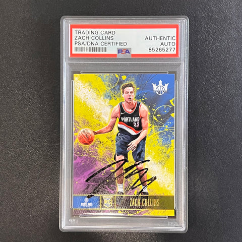 2017-18 Panini Court Kings #112 ZACH COLLINS Signed Card AUT0 PSA Slabbed RC Blazers