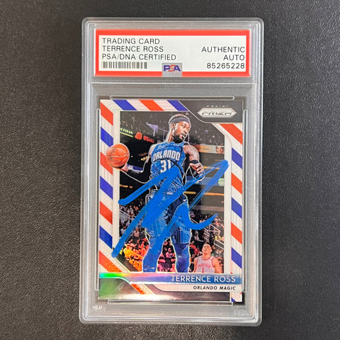 2018-19 Panini Prizm #149 Terrence Ross Signed Card AUTO PSA Slabbed Magic