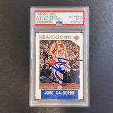 2015-16 NBA Hoops #243 Jose Calderon Signed Card AUTO PSA Slabbed Knicks