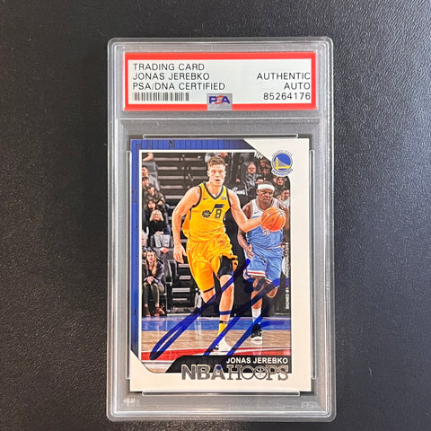 2018-19 Panini Hoops #55 Jonas Jerebko Signed Card AUTO PSA Slabbed Warriors