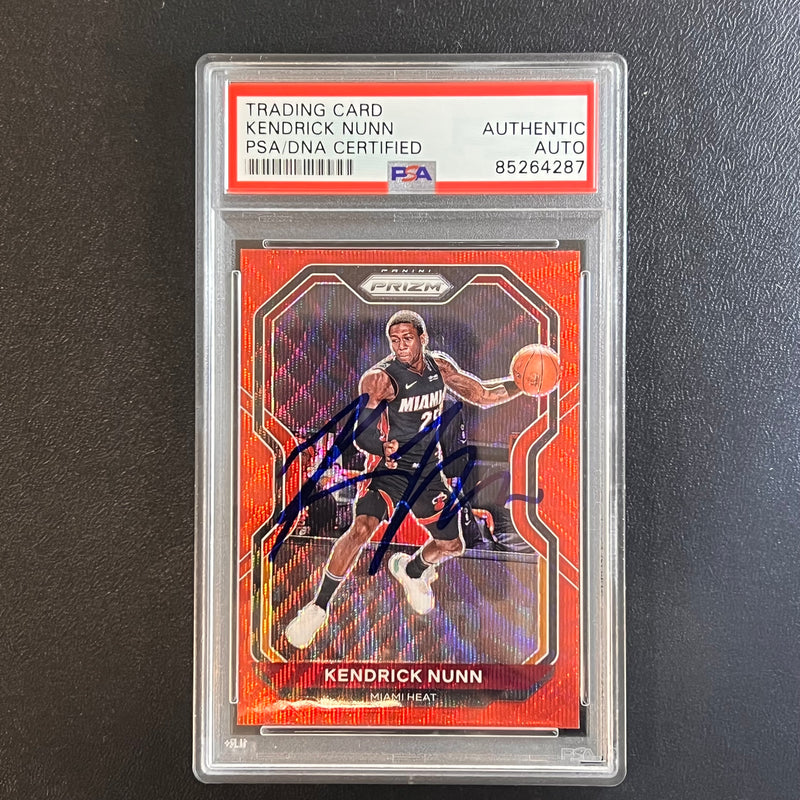 2020-21 Panini Prizm #213 Kendrick Nunn Signed Card AUTO PSA/DNA Slabbed Heat