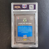 2017-18 Panini Donruss Optic Rated Rookie #165 Sterling Brown Signed Card PSA/DNA Slabbed RC Bucks