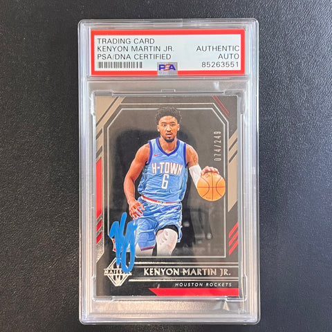 2020-21 Panini Chronicles Majestic #358 Kenyon Martin Jr. Signed Card AUTO PSA Slabbed RC Rockets