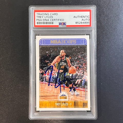 2017-18 Panini Hoops #88 Trey Lyles Signed Card Auto PSA Slabbed Nuggets