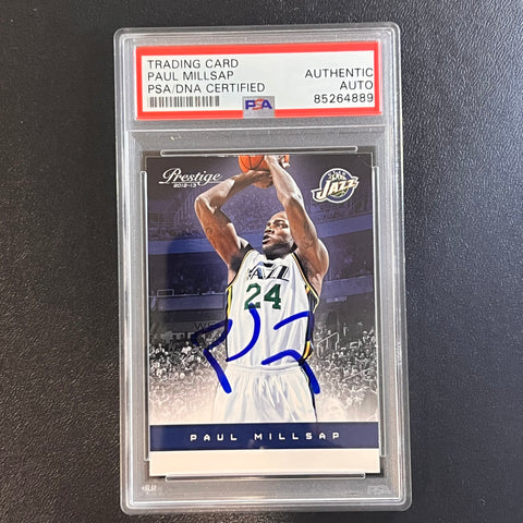 2012-13 Prestige Basketball #101 Paul Millsap Signed Card AUTO PSA Slabbed Jazz