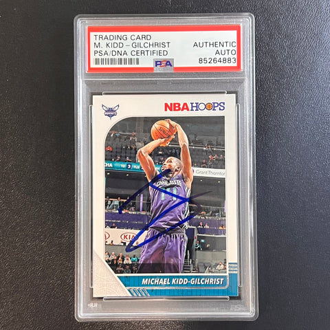 2019-20 Panini Hoops #21 Michael Kidd-Gilchrist Signed Card AUTO PSA Slabbed Hornets