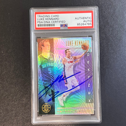 2019-20 Panini Prizm #137 Luke Kennard Signed Card AUTO PSA Slabbed Pistons