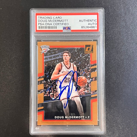 2017-18 Donruss #105 Doug McDermott Signed Card AUTO PSA Slabbed Thunder