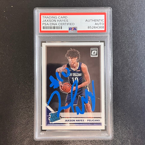 2019-20 Panini Donruss Optic Basketball #190 Jaxson Hayes Signed Card AUTO PSA Slabbed RC Pelicans