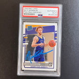 2020-21 Panini Donruss Optic Rated Rookie #190 Nico Mannion Signed Card Auto Slabbed Warriors RC