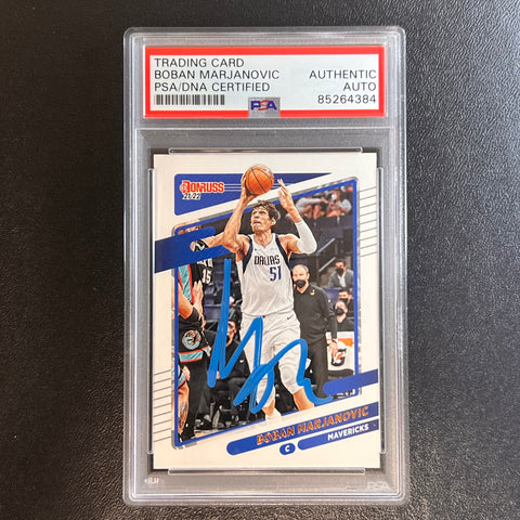 2021-22 Panini Donruss #70 Boban Marjanovic Signed AUTO Card PSA/DNA Slabbed Mavericks