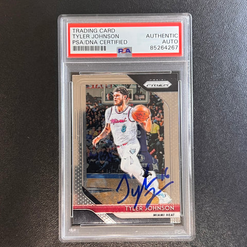 2018-19 Panini Prizm #216 Tyler Johnson Signed Card AUTO PSA Slabbed Heat