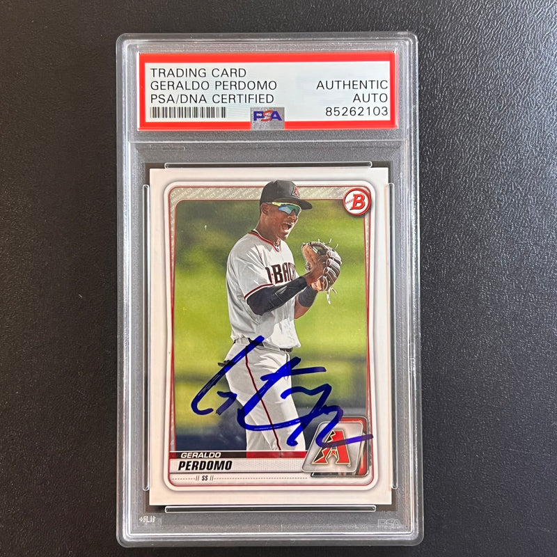 2020 Topps Bowman #BD-89 Geraldo Perdomo Signed Card PSA Slabbed AUTO Diamondbacks