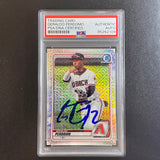 2020 Topps Bowman Chrome #BCP-202 Geraldo Perdomo Signed Card PSA Slabbed AUTO Diamondbacks