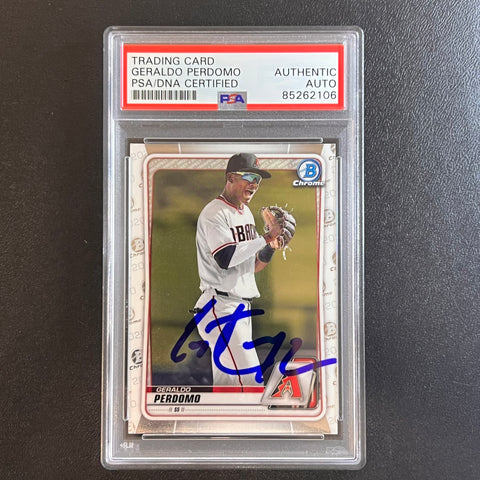 2020 Topps Bowman Chrome #BD-89 Geraldo Perdomo Signed Card PSA Slabbed AUTO Diamondbacks