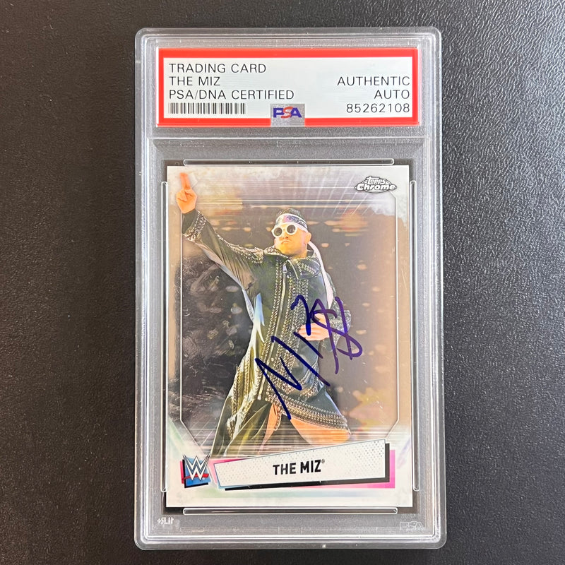 2021 Topps Chrome #44 The Miz Signed Card PSA AUTO Slabbed WWE