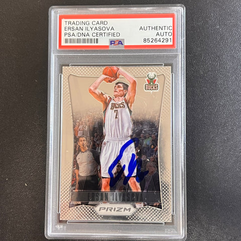 2012-13 Panini America #144 Ersan Ilyasova Signed Card AUTO PSA Slabbed Bucks