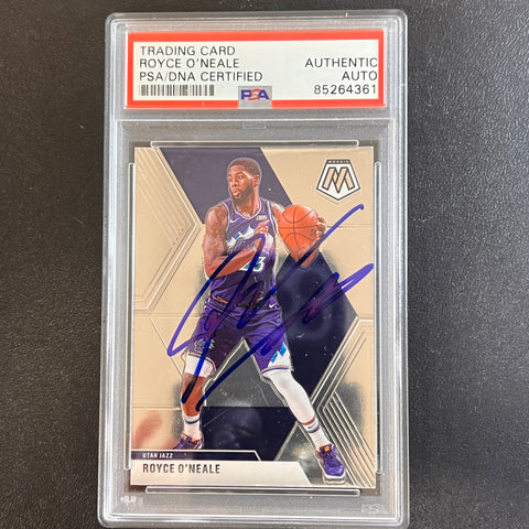 2019-20 Prizm NBA Hoops #53 Royce O'Neale Signed Card AUTO PSA Slabbed Jazz