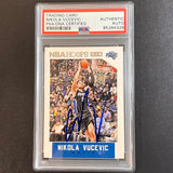 2015-16 NBA Hoops #116 Nikola Vucevic Signed Card AUTO PSA Slabbed