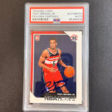 2018-19 Panini NBA Hoops #264 TROY BROWN JR. Signed Card AUTO PSA RC Slabbed Wizards