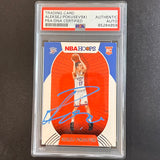 2020-21 Panini NBA Hoops #219 Aleksej Pokusevski Signed Card AUTO PSA Slabbed RC Thunder