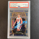 2021-22 Panini Select #22 Luka Garza Signed Card AUTO PSA Slabbed Pistons